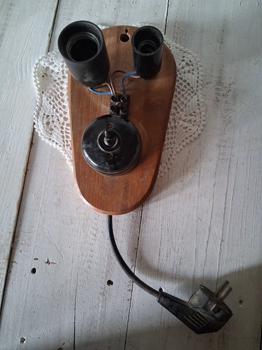 Wandlampe antik bakelit holz - wandlampe,